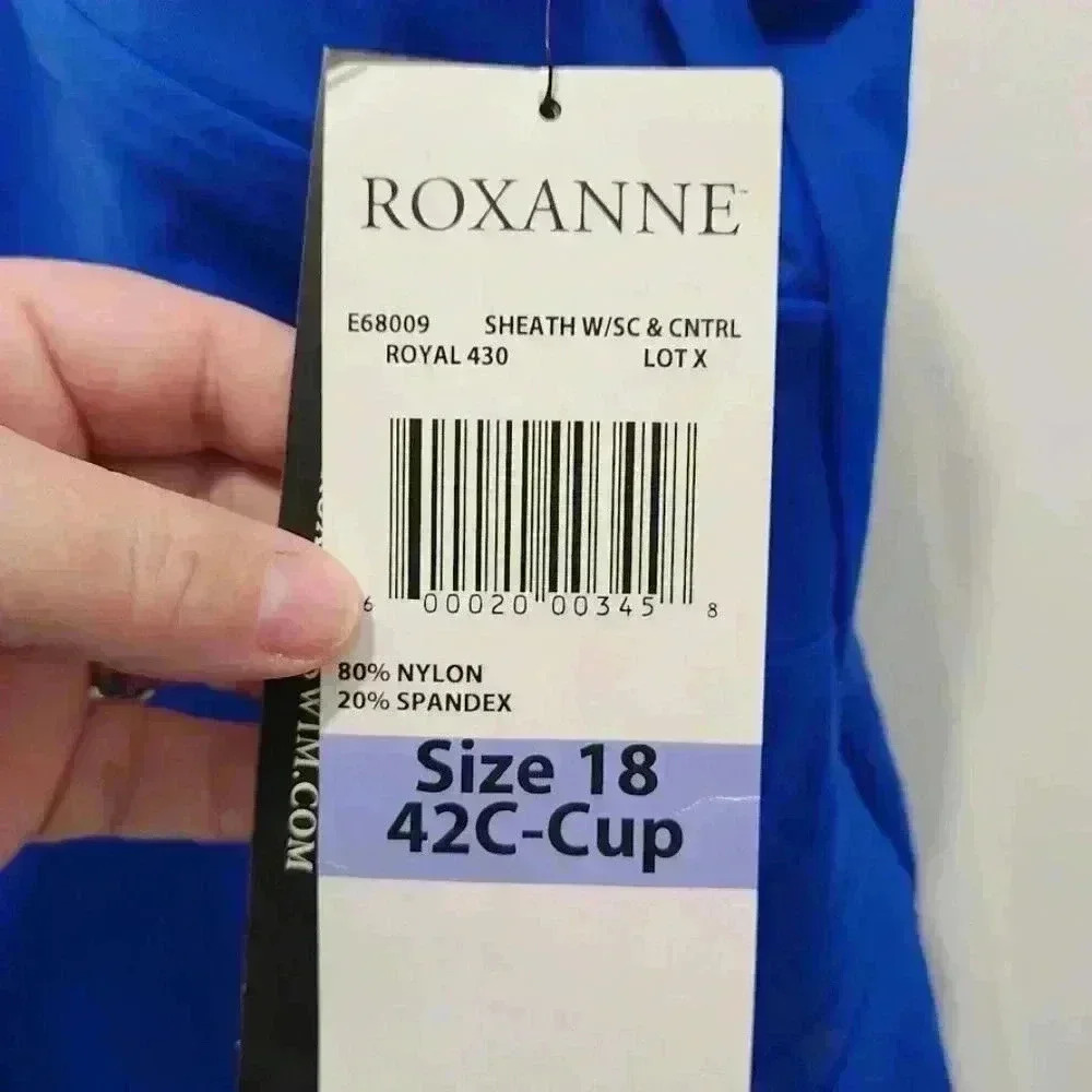 NWT Roxanne Bra Sized One Piece Swimsuit Size 18 42C Royal Blue - Picture 3 of 6